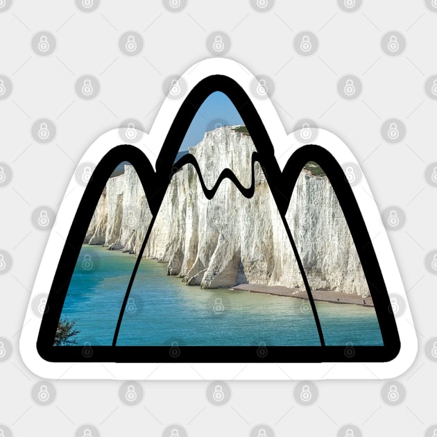 beach mountain panorama Sticker by FromBerlinGift